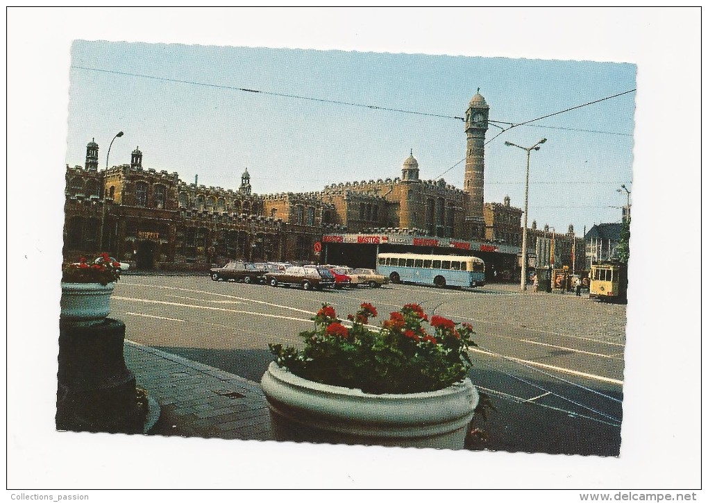 Cp , Automobile , BUS , AUTOCAR , GAND , La Gare SAINT PIERRE , Chemin De Fer , Vierge , Ed : F.R.O. , 44 - Autobus & Pullman