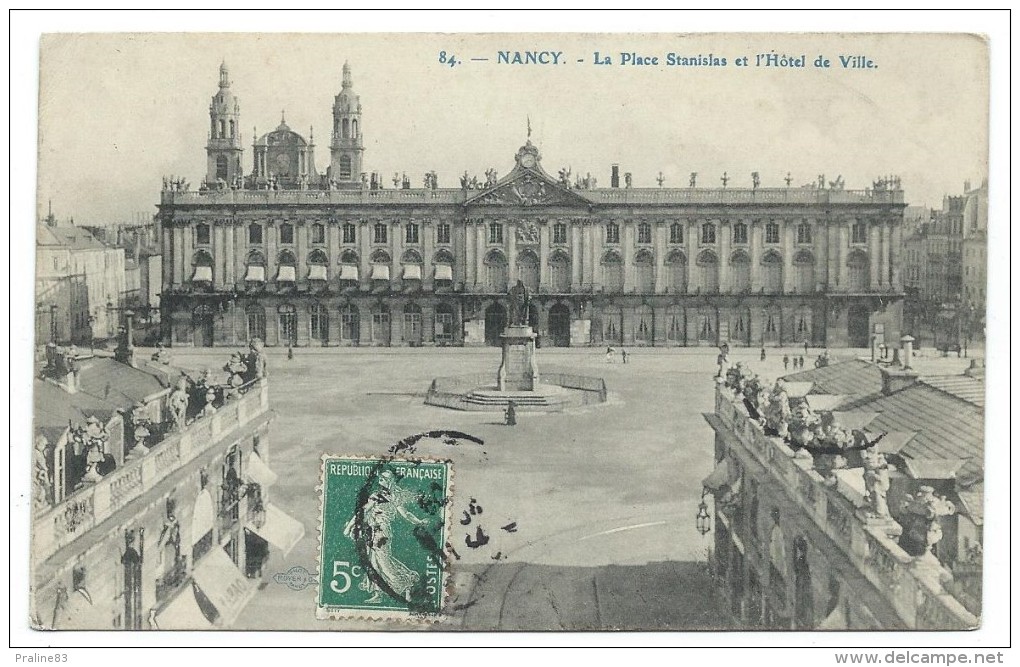 CPA -NANCY -LA PLACE STANISLAS ET L' HOTEL DE VILLE -Meurthe Et Moselle (54) -Circulé - Nancy