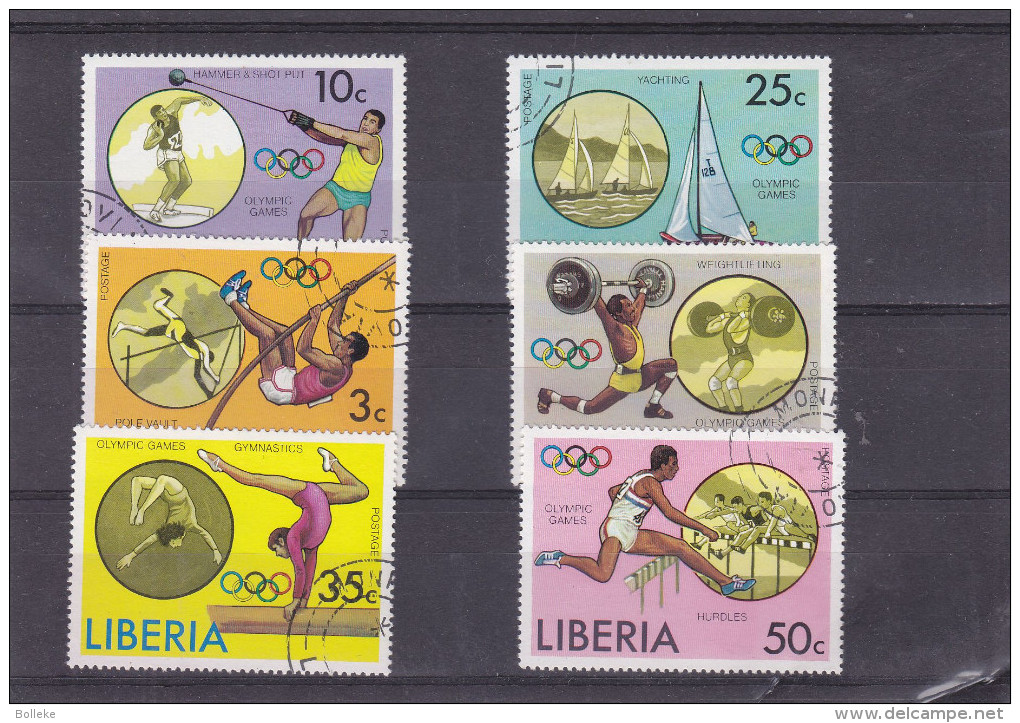 Jeux Olympiques - Saut à La Perche - Haies - Gymnastique - Voile - Haltérophilie - Liberia - Yvert 706 / 11 Oblitéré - Liberia