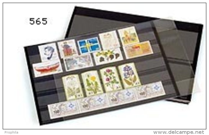 PRINZ Steckkarten Schwarz, 210 X 148 Mm, 4 Streifen, 50 Stück - Einsteckkarten