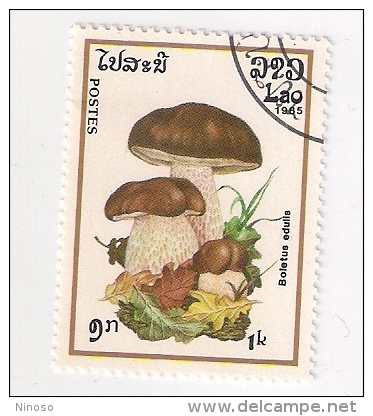 LAOS 1985 FUNGHI BOLATUS EDULLS USATO - Laos