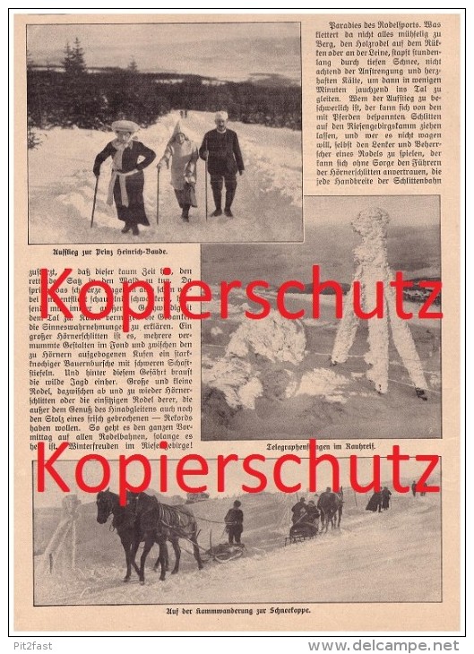 Original Zeitungsbericht - 1911 -  Wintersport In Schreiberhau / Szklarska Poreba , Ski , Schlitten !!! - Schlesien