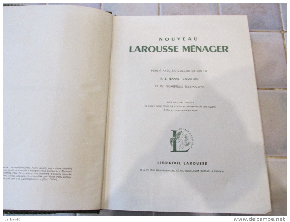 Nouveau Larousse Menager - Dictionaries