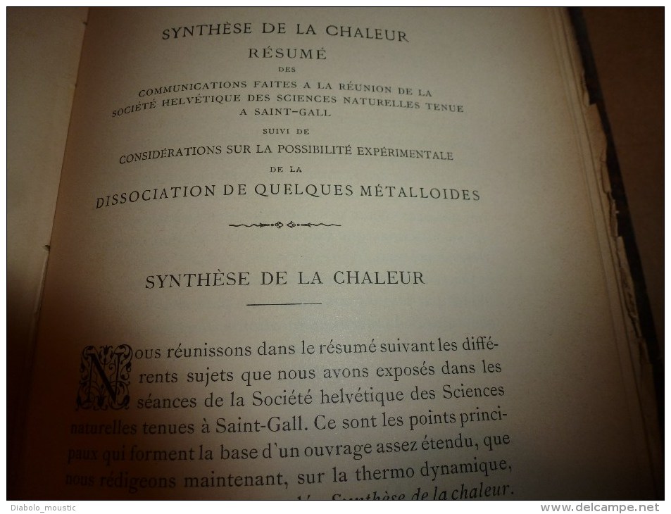 1897 (rare,avec dédicace manuscrite Raoul Pictet au professeur Cornu) ETUDE CRITIQUE du MATERIALISME et du SPIRITUALISME