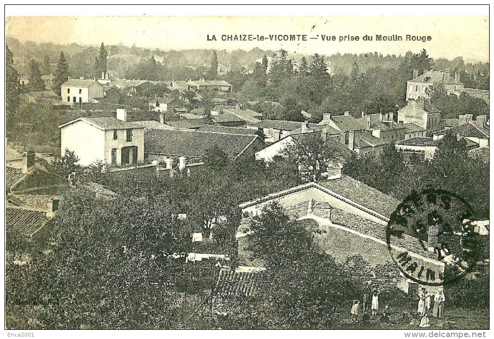 La Chaize Le Vicomte. Vue Prise Du Moulin Rouge . - La Chaize Le Vicomte