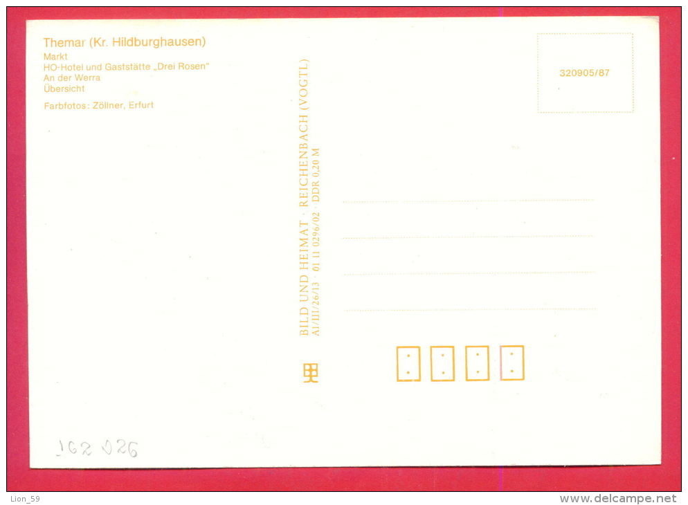 162026 / Themar ( Kr. Hildburghausen ) - MARKT , HO HOTEL GASTSTATTE " DREI ROSEN , AN DER WERRA , UBERSICHT - Germany - Themar