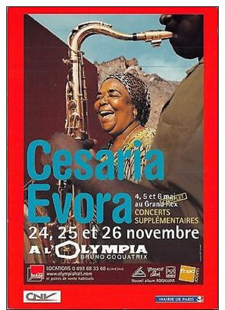 BF40355 Cesaria Evora Alolympia Bruno Coquatrix   Music Opera Singer - Autres & Non Classés
