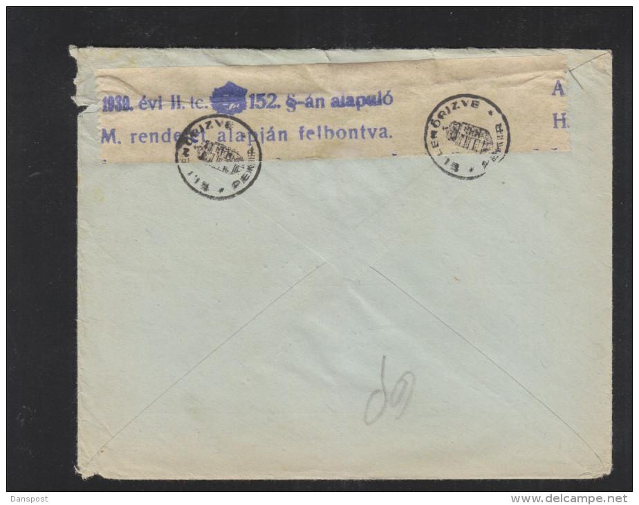 Hungary Cover 1941 Budapest To Zürich - Storia Postale