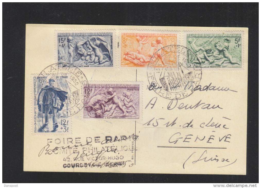 Carte Postale 6e Salon De La Philatelie 1950 - 1921-1960: Periodo Moderno