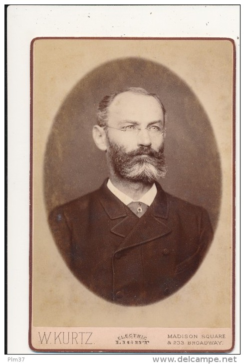 PHOTO - Cabinet - Portrait D´Homme - W. Kurtz, New York - Anciennes (Av. 1900)