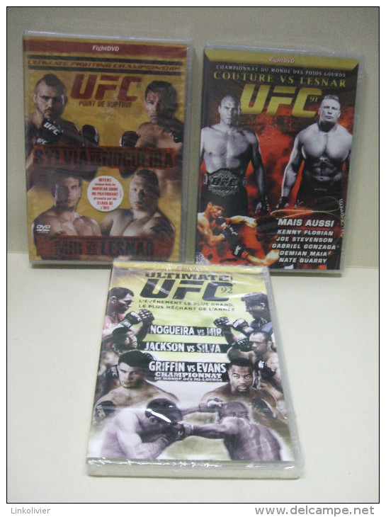 3 DVD : UFC 81 Point De Rupture / UFC 91 Couture Vs Lesnar / UFC 92 Ultimate 2008 - Neuf - Sport