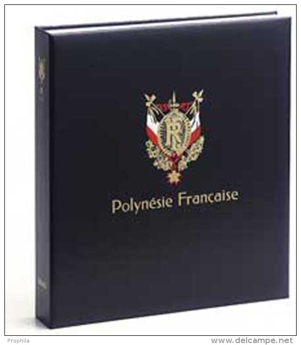 DAVO 3843 Luxus Binder Briefmarkenalbum Französisch-Polynesien III - Large Format, Black Pages