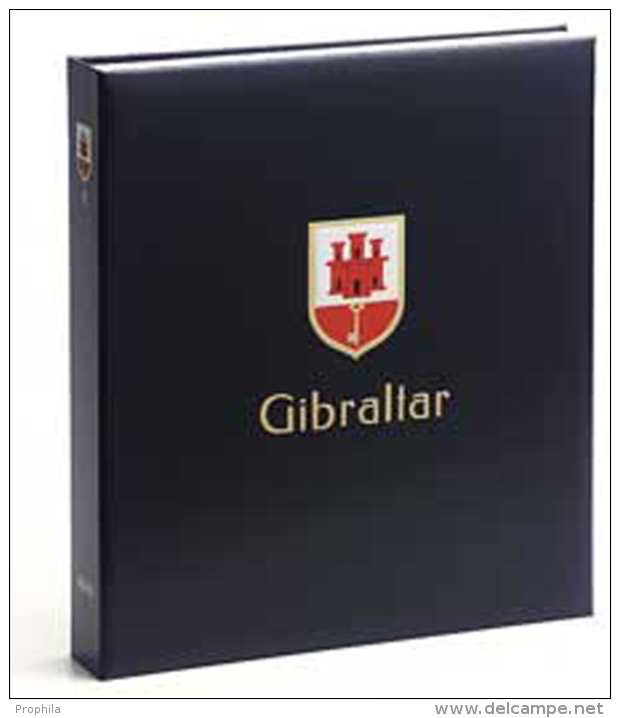 DAVO 5141 Luxus Binder Briefmarkenalbum Gibraltar I - Large Format, Black Pages