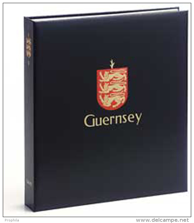 DAVO 4841 Luxus Binder Briefmarkenalbum Guernsey I - Large Format, Black Pages