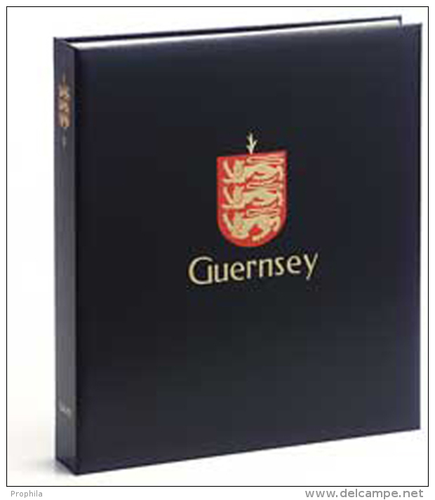 DAVO 4843 Luxus Binder Briefmarkenalbum Guernsey III - Large Format, Black Pages