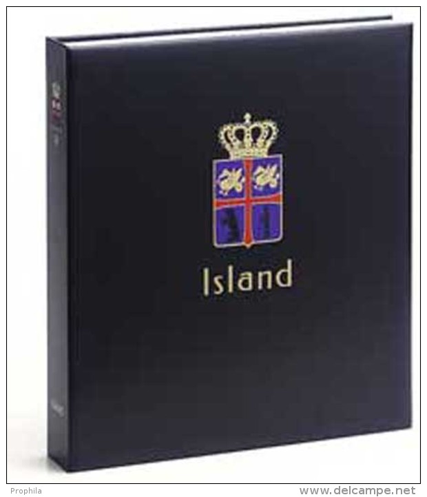 DAVO 9042 Luxus Binder Briefmarkenalbum Island II - Large Format, Black Pages