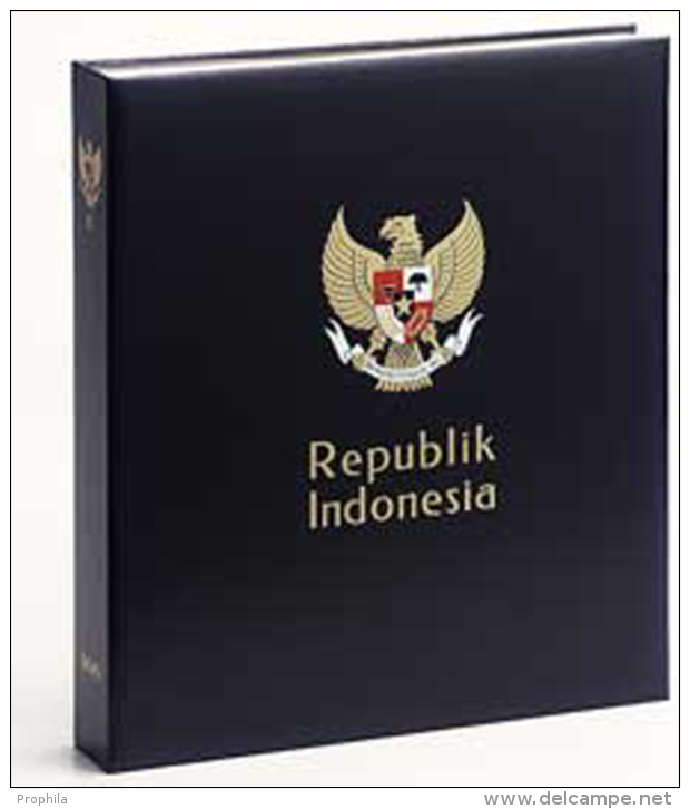 DAVO 5842 Luxus Binder Briefmarkenalbum Indonesien II - Large Format, Black Pages