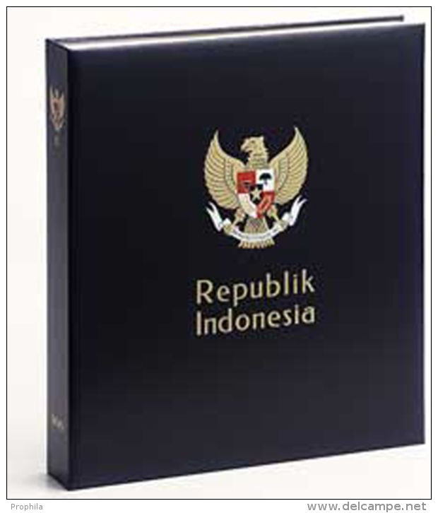 DAVO 5844 Luxus Binder Briefmarkenalbum Indonesien IV - Formato Grande, Sfondo Nero