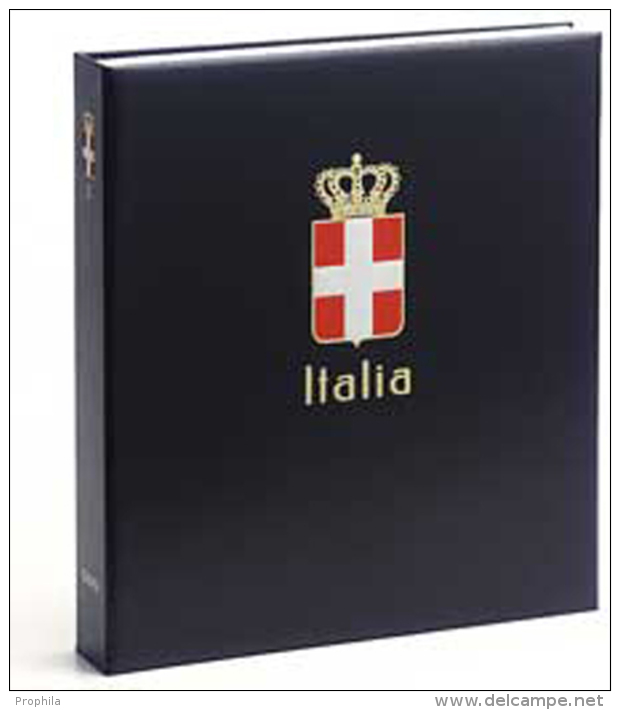 DAVO 6141 Luxus Binder Briefmarkenalbum Italien Roy. Ich - Large Format, Black Pages