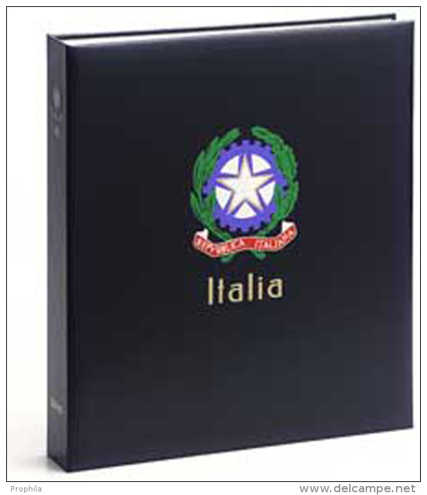 DAVO 6142 Luxus Binder Briefmarkenalbum Italien Rep. I - Grand Format, Fond Noir