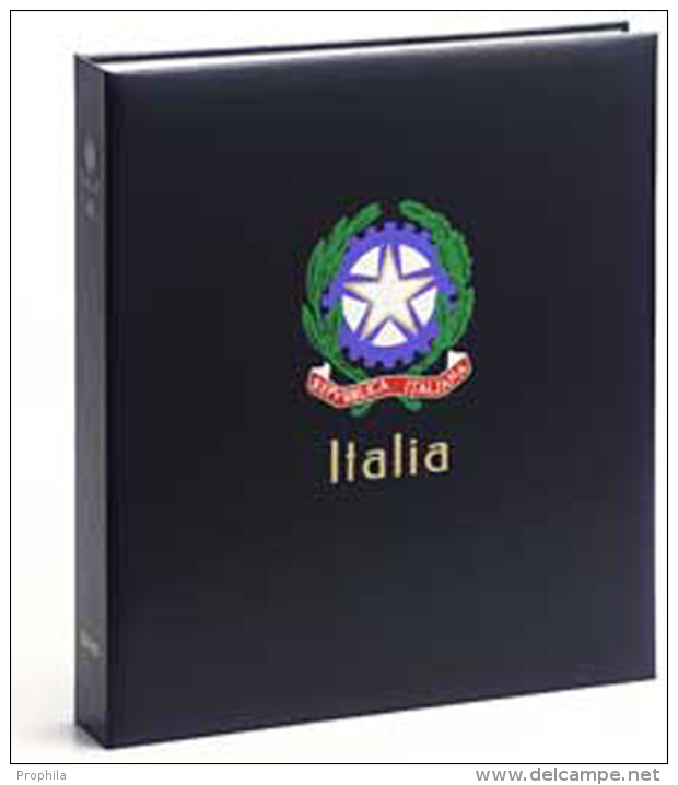 DAVO 6145 Luxus Binder Briefmarkenalbum Italien Rep. IV - Grand Format, Fond Noir