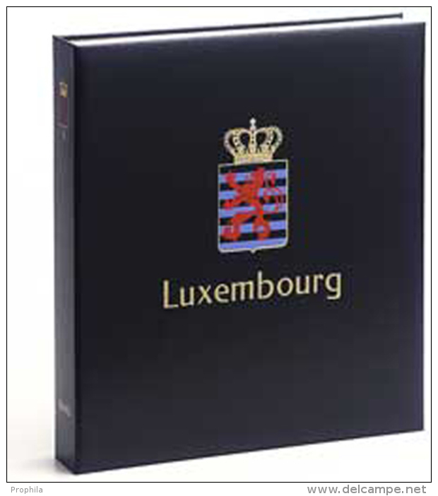 DAVO 6542 Luxus Binder Briefmarkenalbum Luxemburg II - Large Format, Black Pages