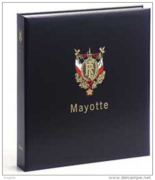 DAVO 14041 Luxus Binder Briefmarkenalbum Mayotte I - Large Format, Black Pages