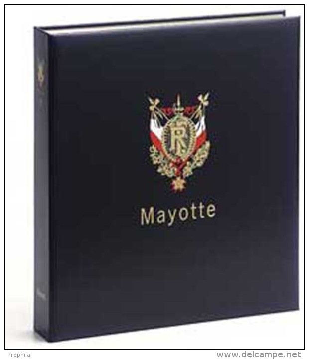 DAVO 14041 Luxus Binder Briefmarkenalbum Mayotte I - Groß, Grund Schwarz