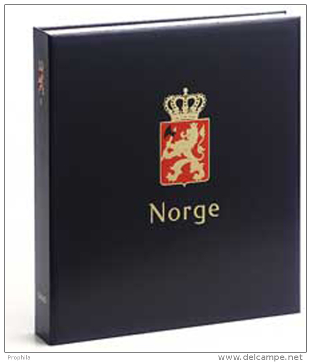 DAVO 7041 Luxus Binder Briefmarkenalbum Norwegen I - Large Format, Black Pages