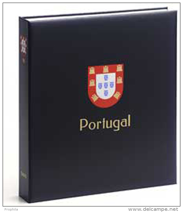 DAVO 7541 Luxus Binder Briefmarkenalbum Portugal I - Formato Grande, Sfondo Nero