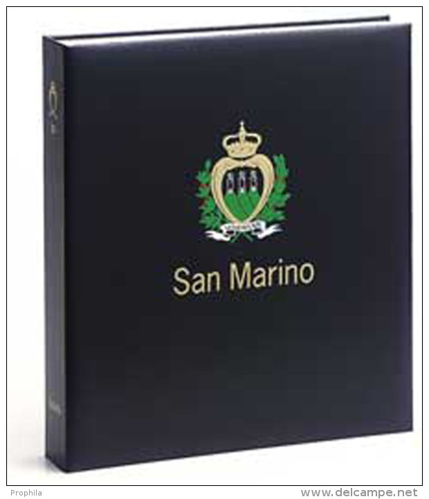 DAVO 7841 Luxus Binder Briefmarkenalbum San Marino I - Large Format, Black Pages