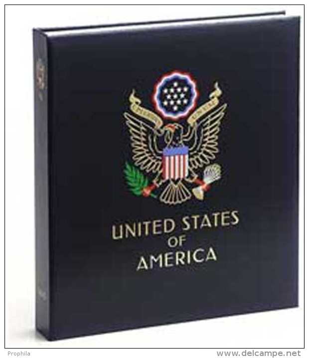 DAVO 8442 Luxus Binder Briefmarkenalbum USA II - Grand Format, Fond Noir
