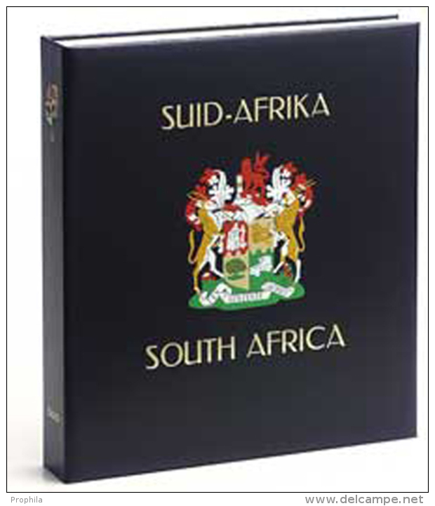 DAVO 9141 Luxus Binder Briefmarkenalbum Südafrika Union - Formato Grande, Sfondo Nero