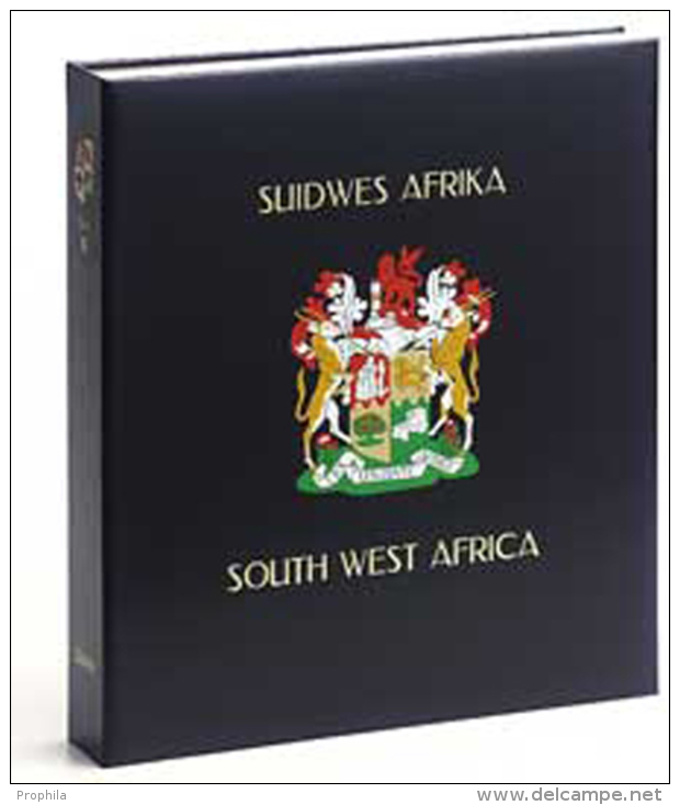 DAVO 9442 Luxus Binder Briefmarkenalbum S.W Afrika / Namibia II - Formato Grande, Sfondo Nero