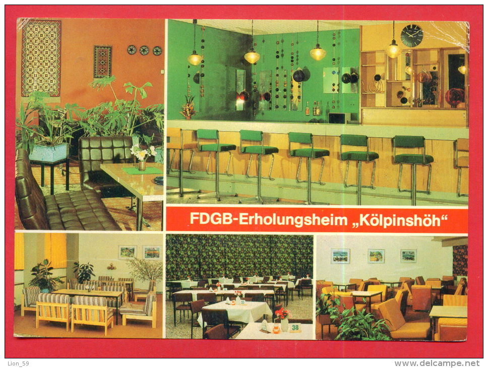 162065 / Loddin ( Kr. Wolgast ) - FDGB Erholungsheim " Kölpinshöh " BAR RESTAURANT - Germany Allemagne Deutschland - Wolgast