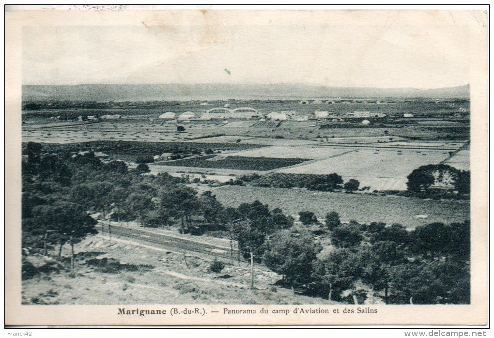 13. Marignane. Panorama Du Camp D'aviation Et Des Salins - Marignane