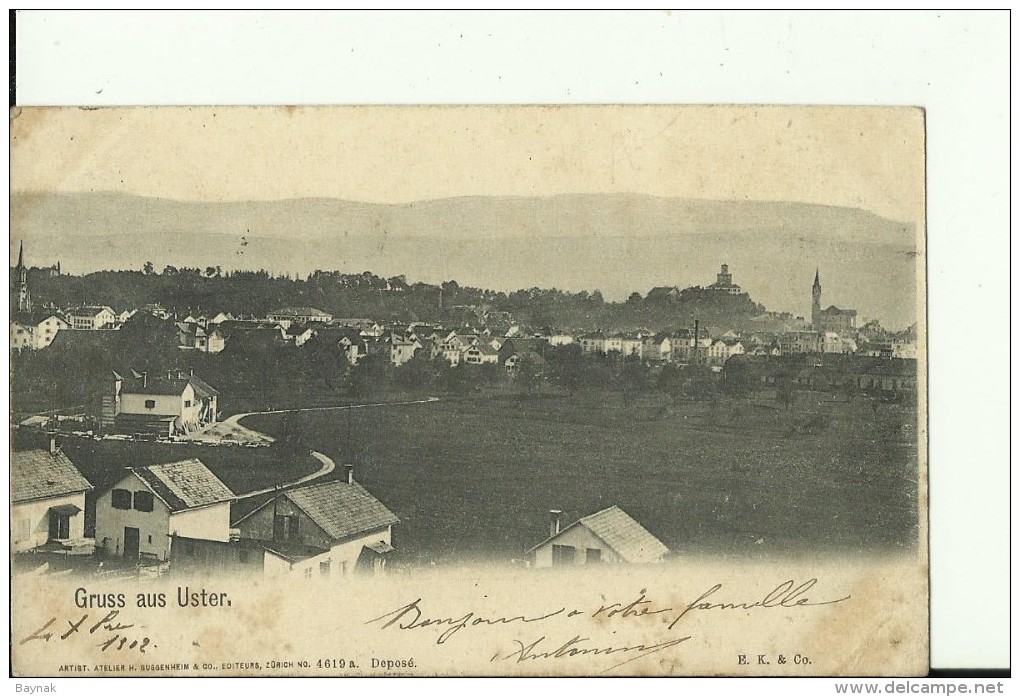 ZH7   --  GRUSS AUS USTER  --  1902 - Uster