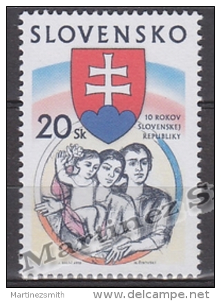 Slovakia - Slovaquie 2003 Yvert 384 10th Anniversary Of The Republic - MNH - Nuovi