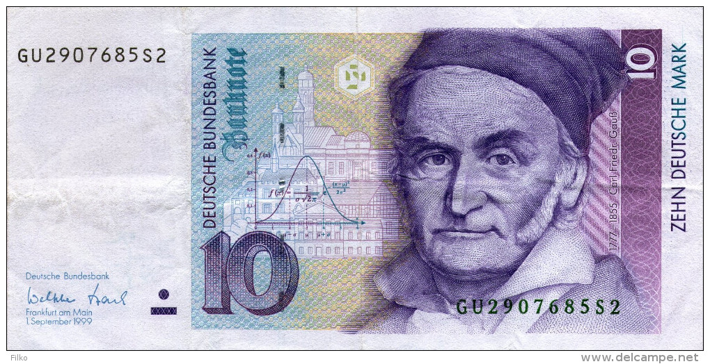 Germany,1999,10 DM, Serie:GU/S, As Scan! - 10 DM