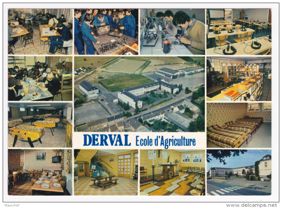 Derval - Ecole D´Agriculture - Multivue, 1 Vue Générale Et 12 Vues (Salle De Cours, Mécanique, Biologie, Jeux, Réfectoir - Derval