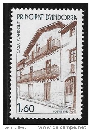 ANDORRE  -  TIMBRE   N° 326    -  CASA PLANDOUT  -   NEUF -  1983 - Unused Stamps