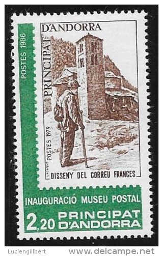 ANDORRE  -  TIMBRE  N° 345    -  INAUGURATION MUSEE POSTAL -     NEUF  -  1986 - Unused Stamps