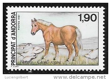 ANDORRE  -- TIMBRE  N° 361 / 362    -  CHEVAL / PAPILLON DE NUIT -    NEUF  - 1987 - Unused Stamps