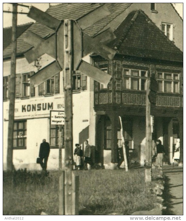 Wolgast MV Konsum Personengruppe Geht Zur Arbeit Marktplatz Sw 13.8.1957 - Wolgast