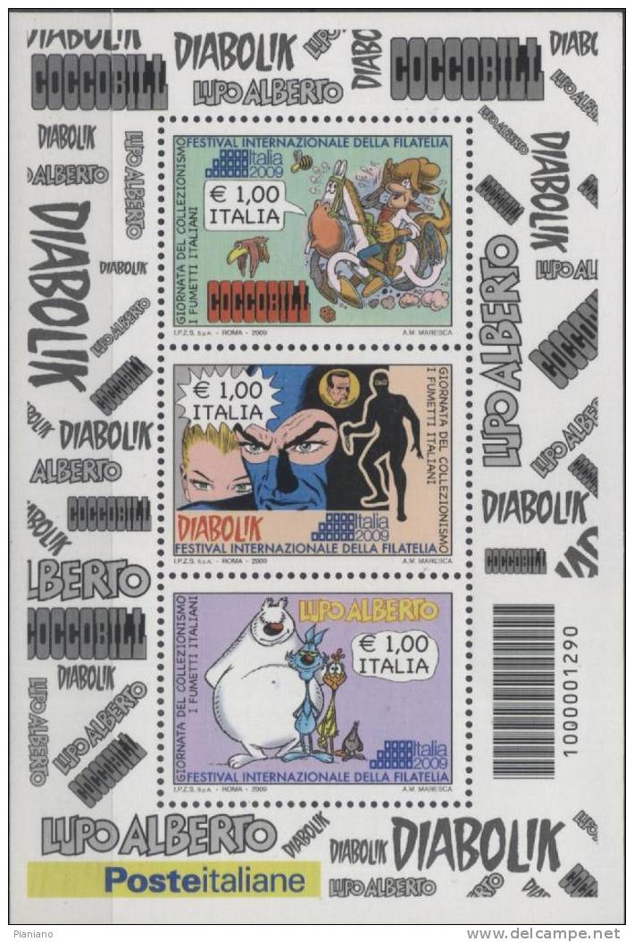 PIA  -  ITALIA  -  2009  : SPECIALIZZAZIONE -  Festival Della  Filatelia - Giornata Del Collezionismo - I Fumetti  Ital. - 2001-10:  Nuovi