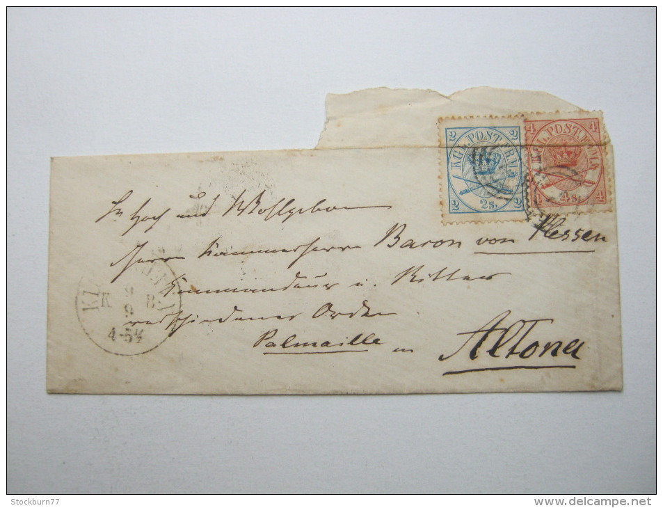 1865, Brief Nach Hamburg Altona - Briefe U. Dokumente