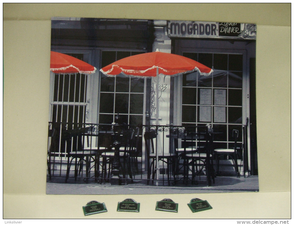 TABLEAU MAGNETIQUE Terrasse De Café + MAGNETS Rues De Paris - Neuf - Turismo