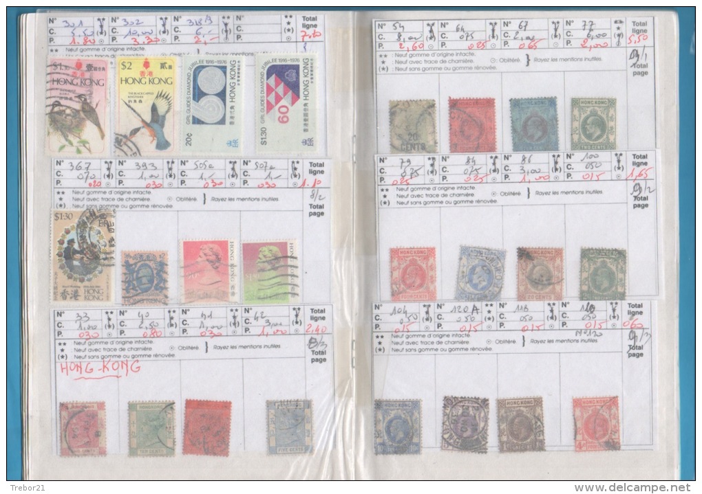 FORMOSE, HONG-KONG, THAILANDE    Cote Yvert :  534,95 €uros - Collections (en Albums)