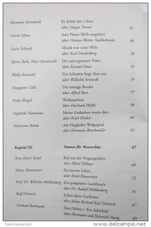 "Namen Für Rossoschka" Volksbund Deutsche Kriegsgräberfürsorge E.V. - Política Contemporánea