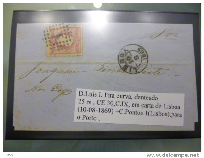 D.LUIS I (1867-1870) CUNHO IX - Lettres & Documents